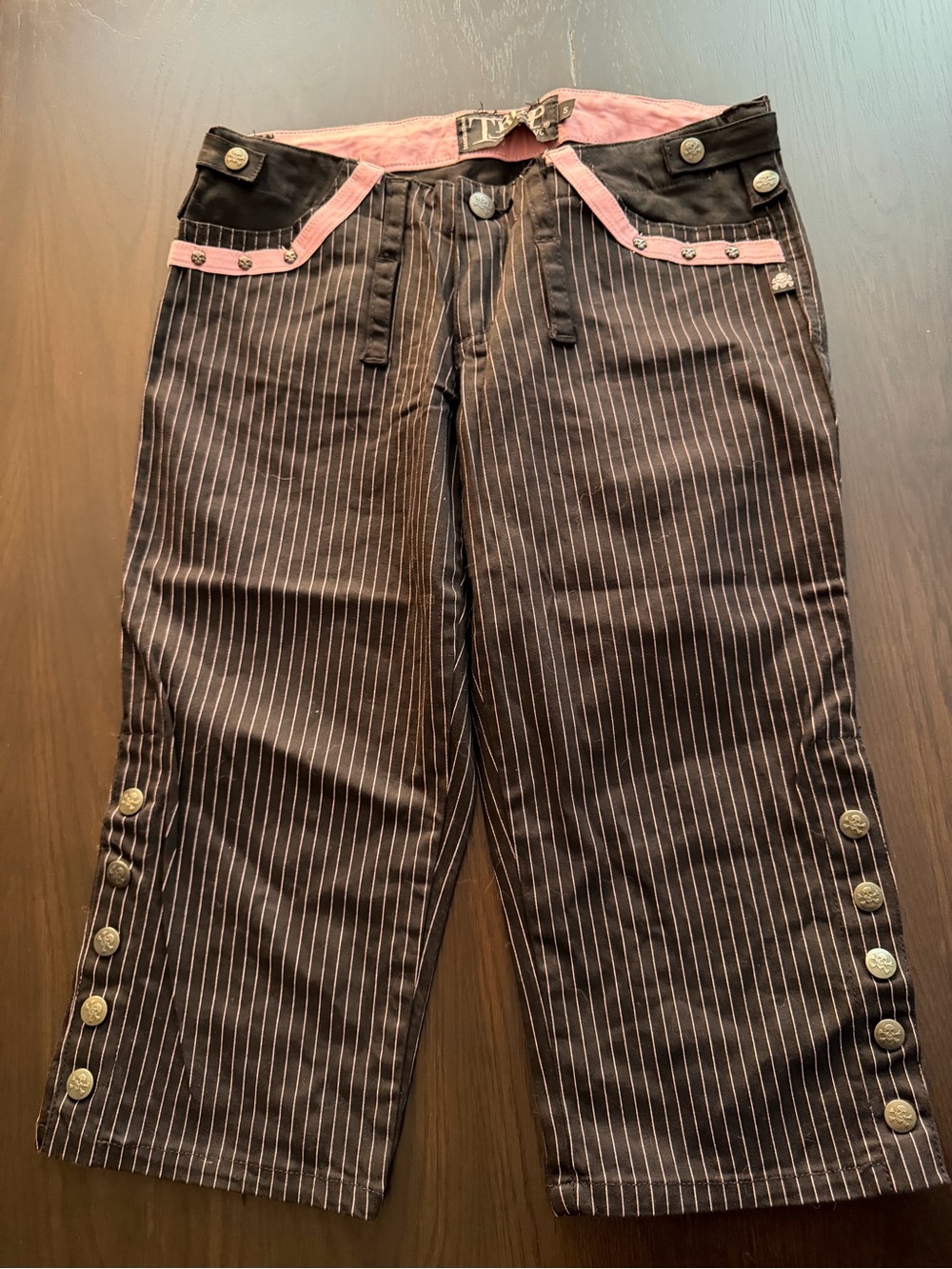 Tripp NYC Pinstripe capri pants